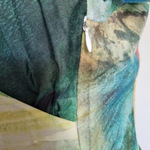 Jean Paul Berlin Multicolour Cotton Bubble Hem A-line Dress Size 10 - Picture 4 of 7